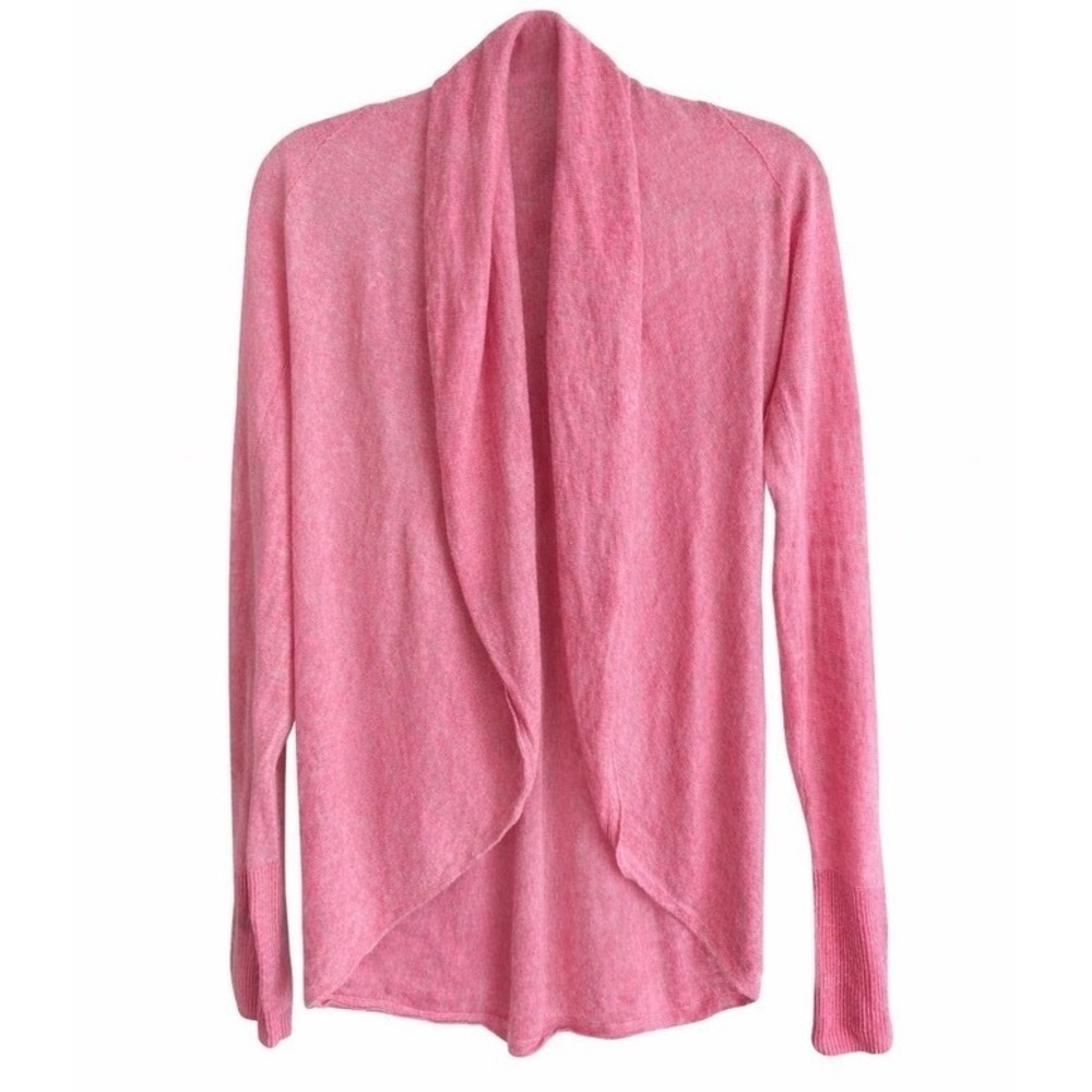 Lilly Pulitzer Holden Pink Linen Cardigan XS Coastal Chic Clean Girl Resort Prep